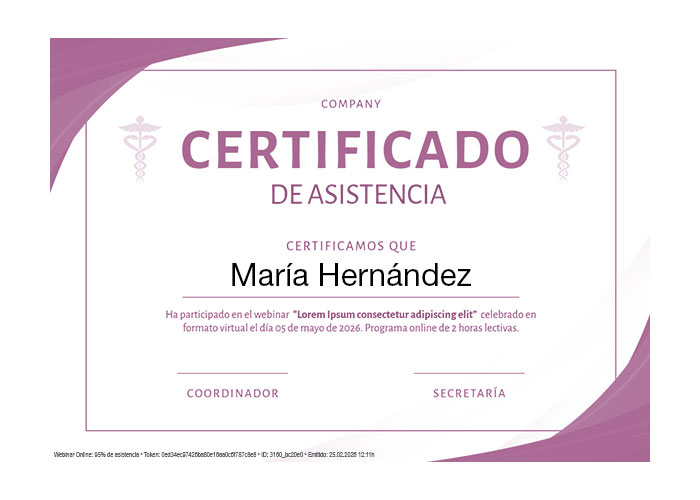 Certificados de asistencia post-evento